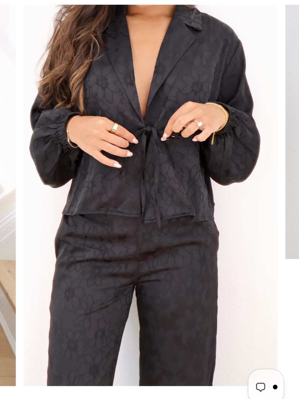 Waverles Lily Jacquard pajama set